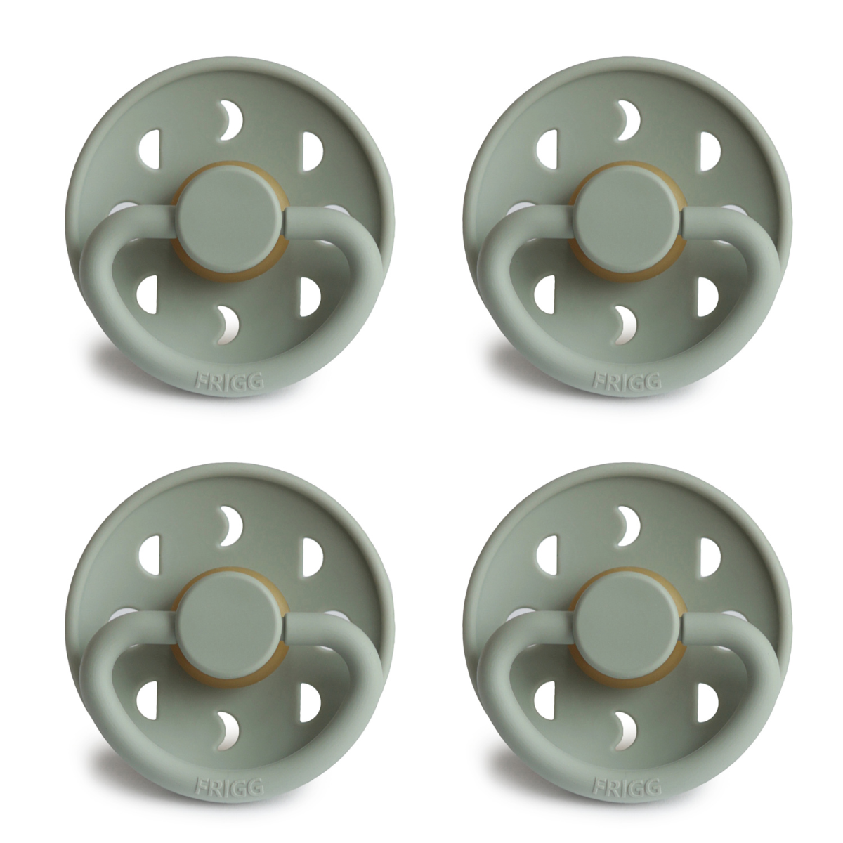 FRIGG Moon Pacifier 4 Pack Latex 0-6 months Sage