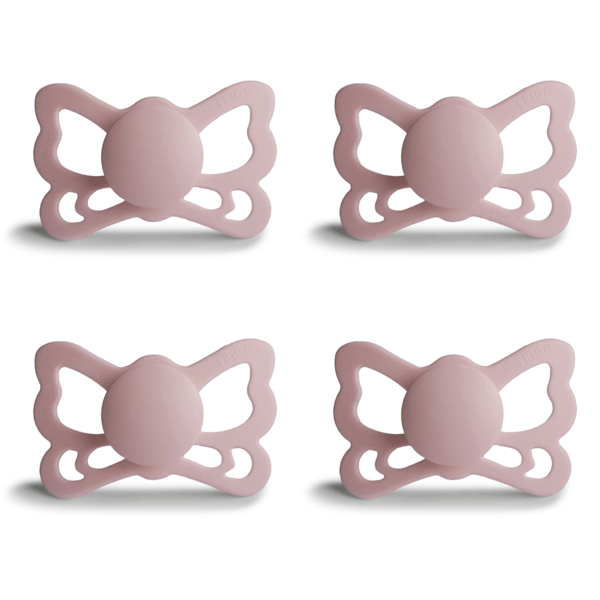 FRIGG Butterfly Pacifier 4 Pack Silicone 6-18months Blush
