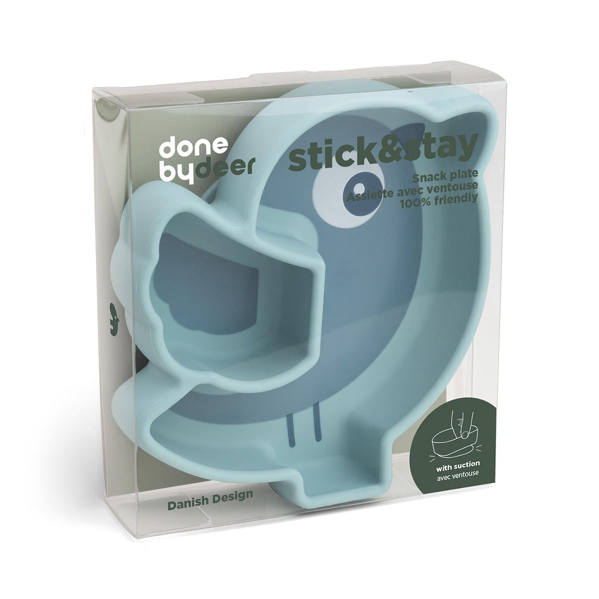 Done by Deer Stick and Stay Plate Birdee BLUE Ex-Display