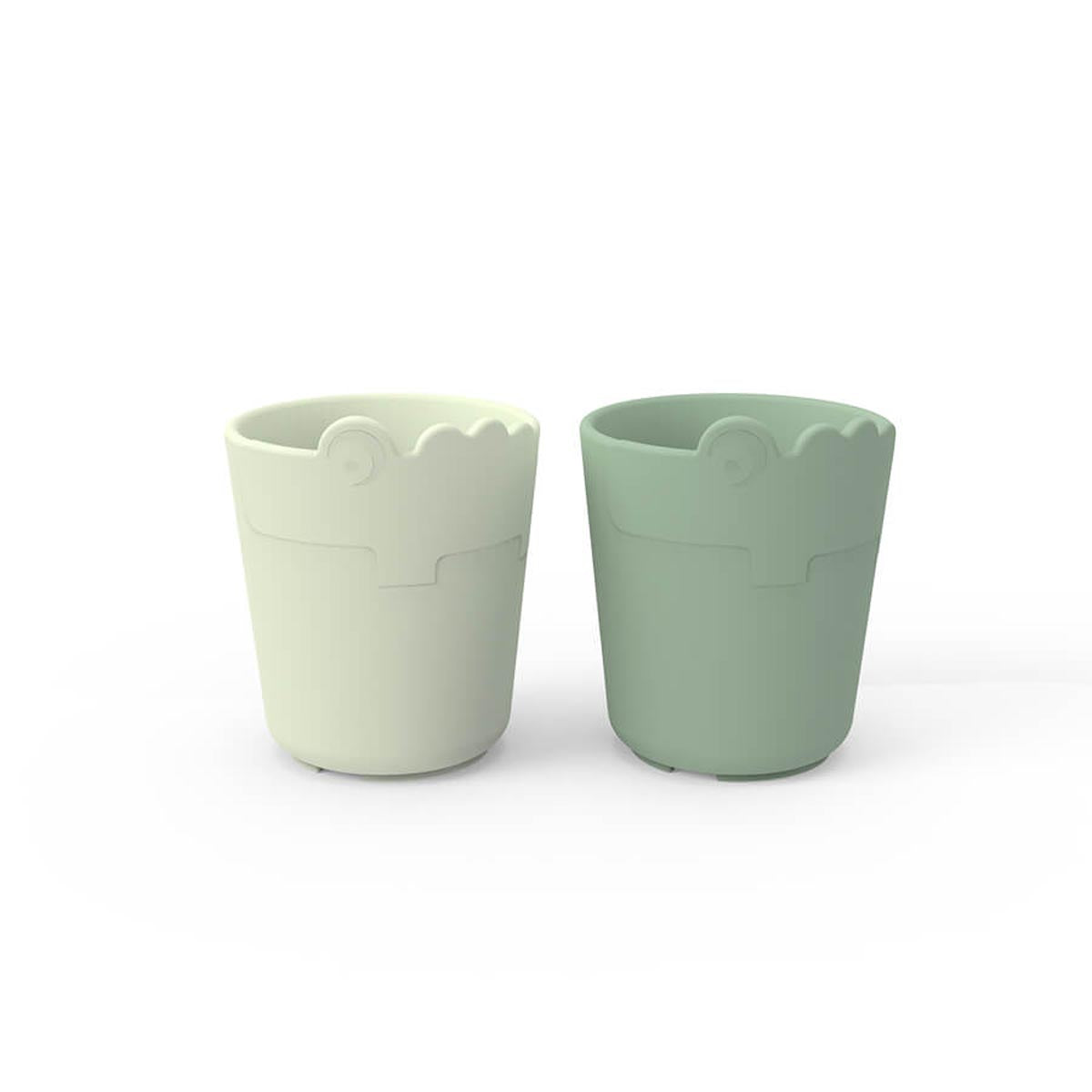 Kiddish 2 Cup Set Croco Green - EX DISPLAY