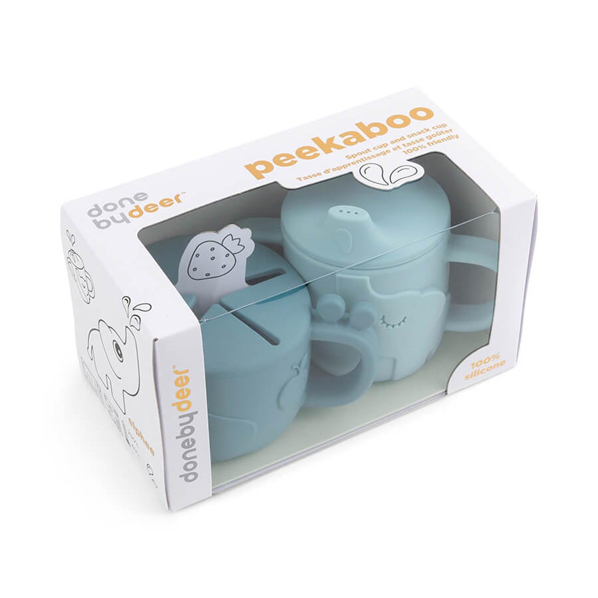 Done by Deer Peekaboo Spout & Snack BLUE - Ex-Display