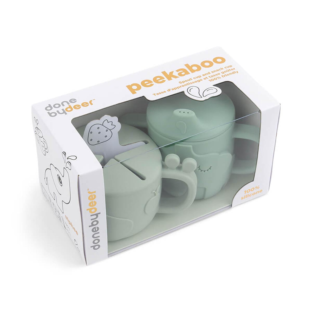 Done by Deer Peekaboo Spout & Snack GREEN - Ex-Display