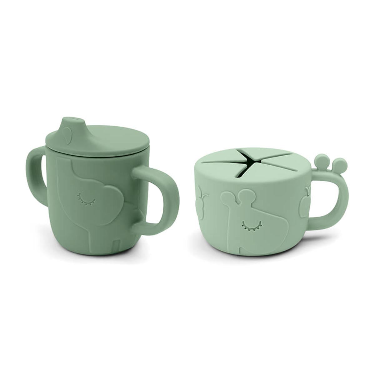 Done by Deer Peekaboo Spout & Snack GREEN - Ex-Display