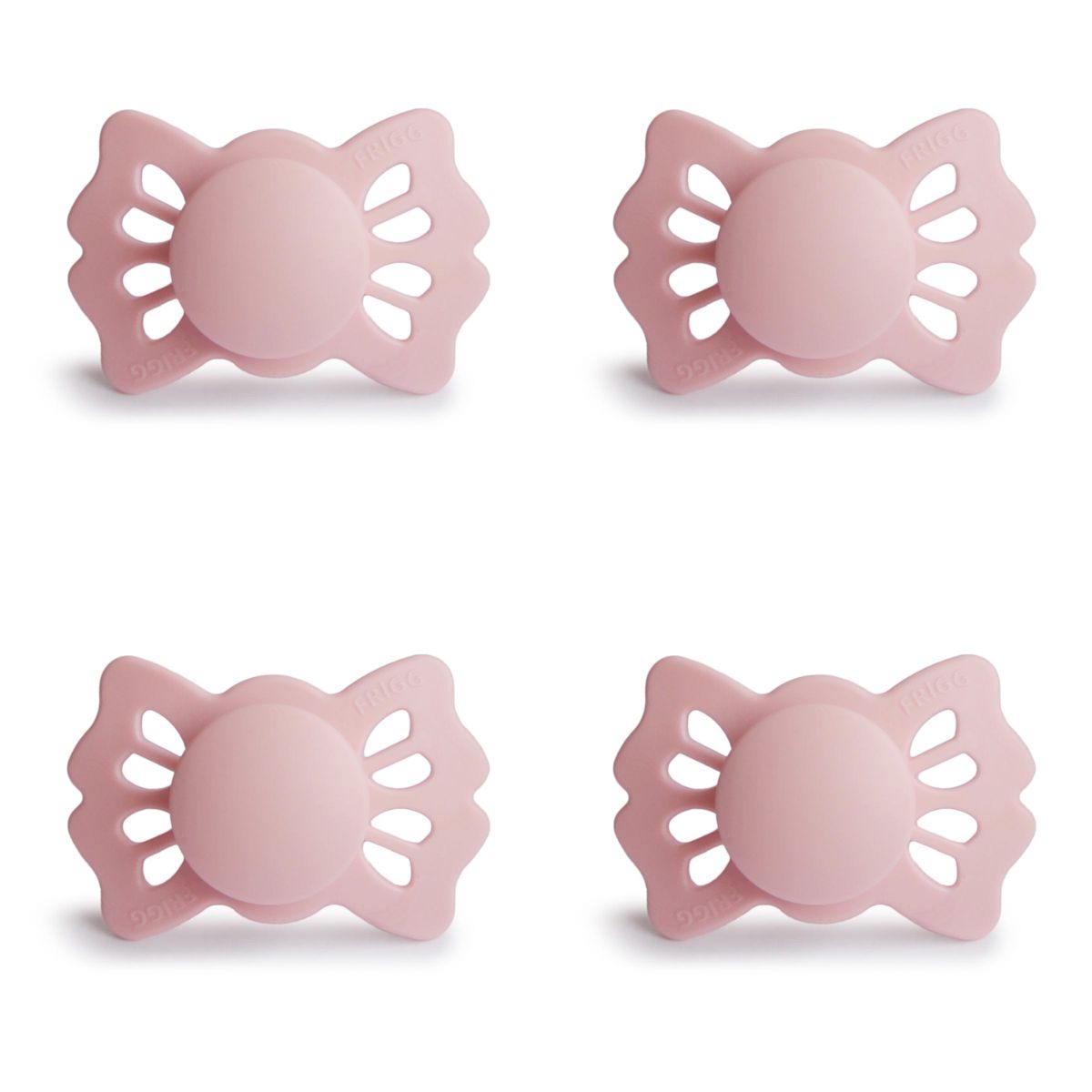 FRIGG Lucky Pacifier 4 Pack Silicone 0-6months Blush