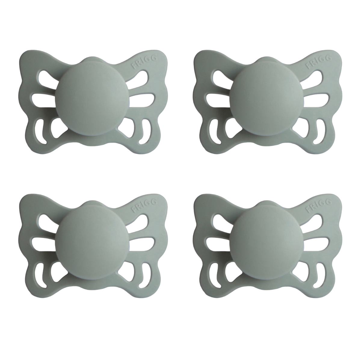 FRIGG Butterfly Pacifier 4 Pack Silicone 0-6months Sage
