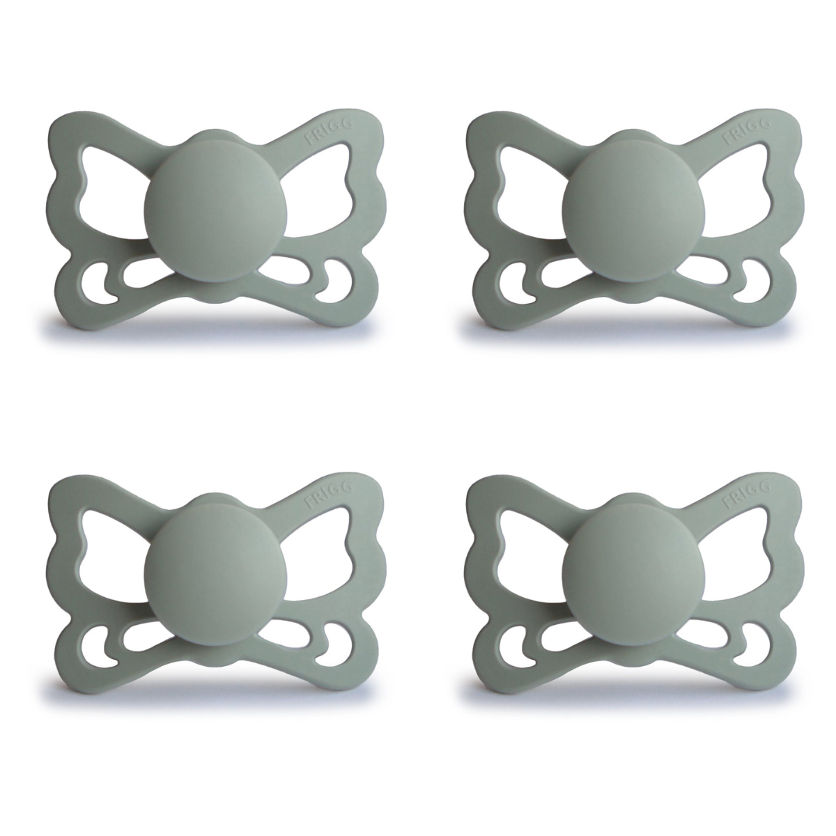 FRIGG Butterfly Pacifier 4 Pack Silicone 6-18months Sage