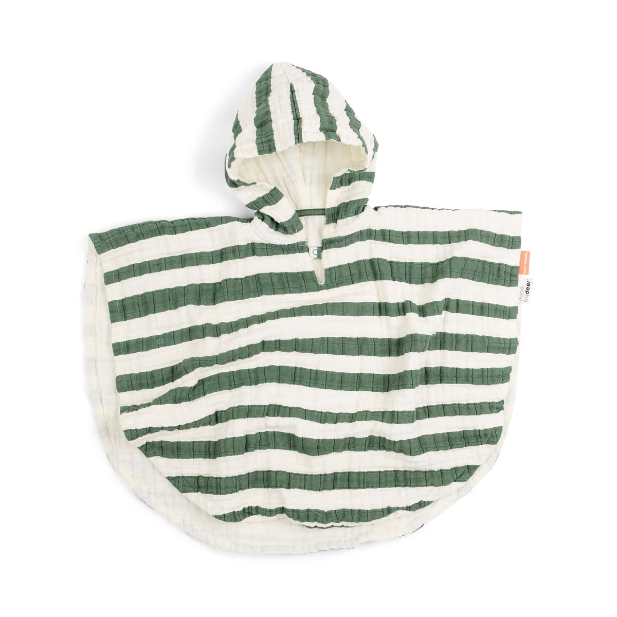 Done by Deer Striped Poncho Green