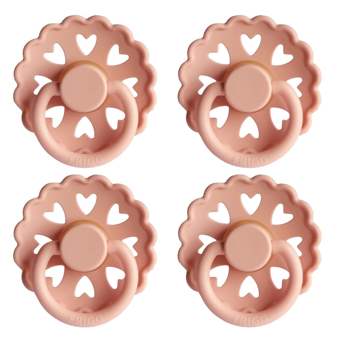 FRIGG Fairytale Pacifier 4 Pack Latex 0-6 months Pretty In Peach