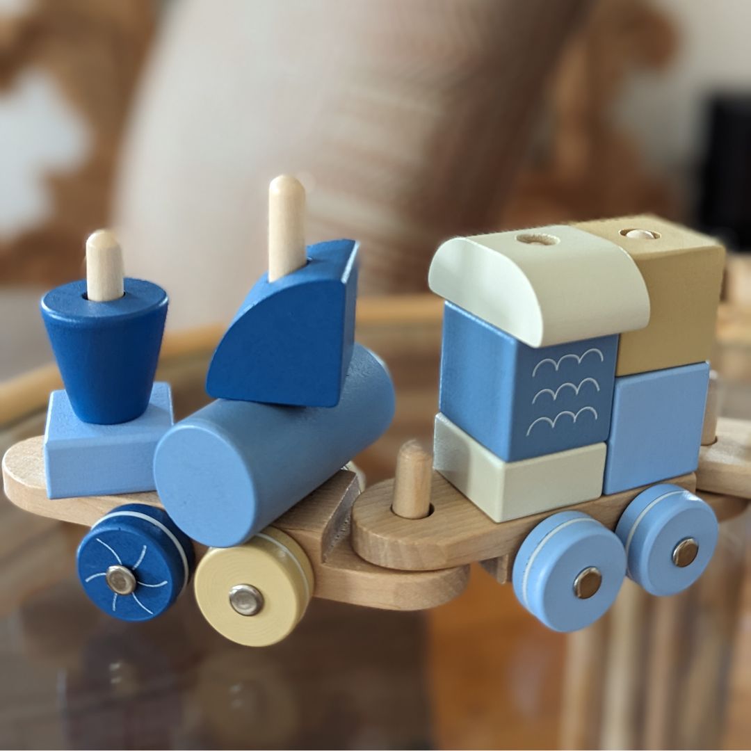 Moover Toys Essentials Block Train Blue