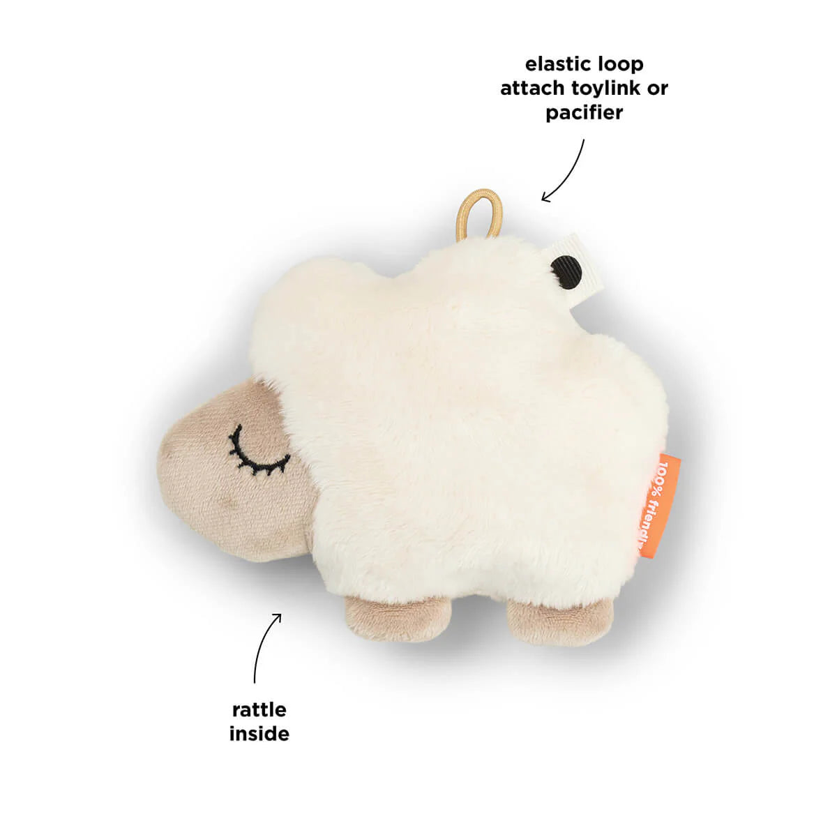 Done by Deer Tiny Sensory Rattle - Sheepy Sand OUTLET CLEARANCE