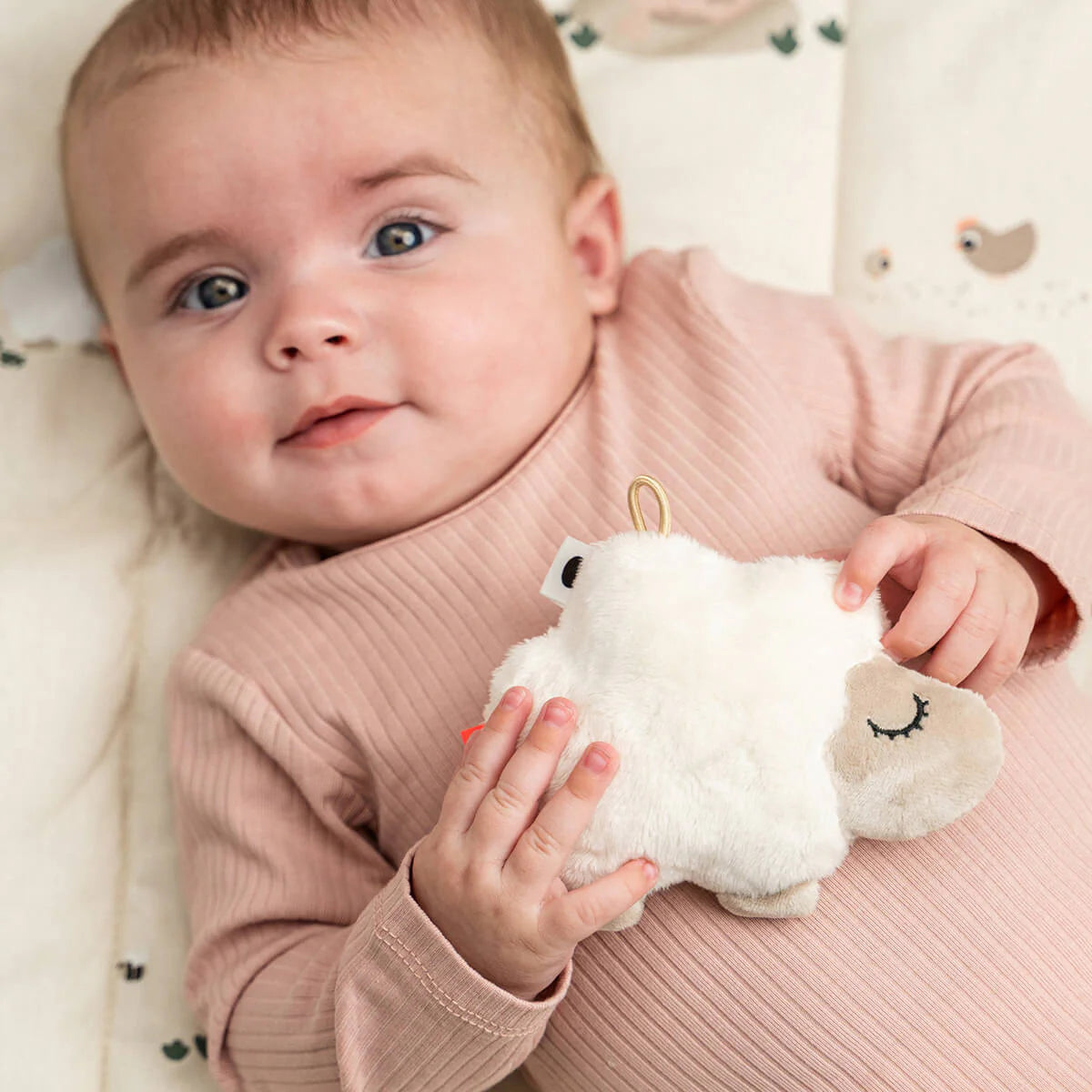 Done by Deer Tiny Sensory Rattle - Sheepy Sand OUTLET CLEARANCE
