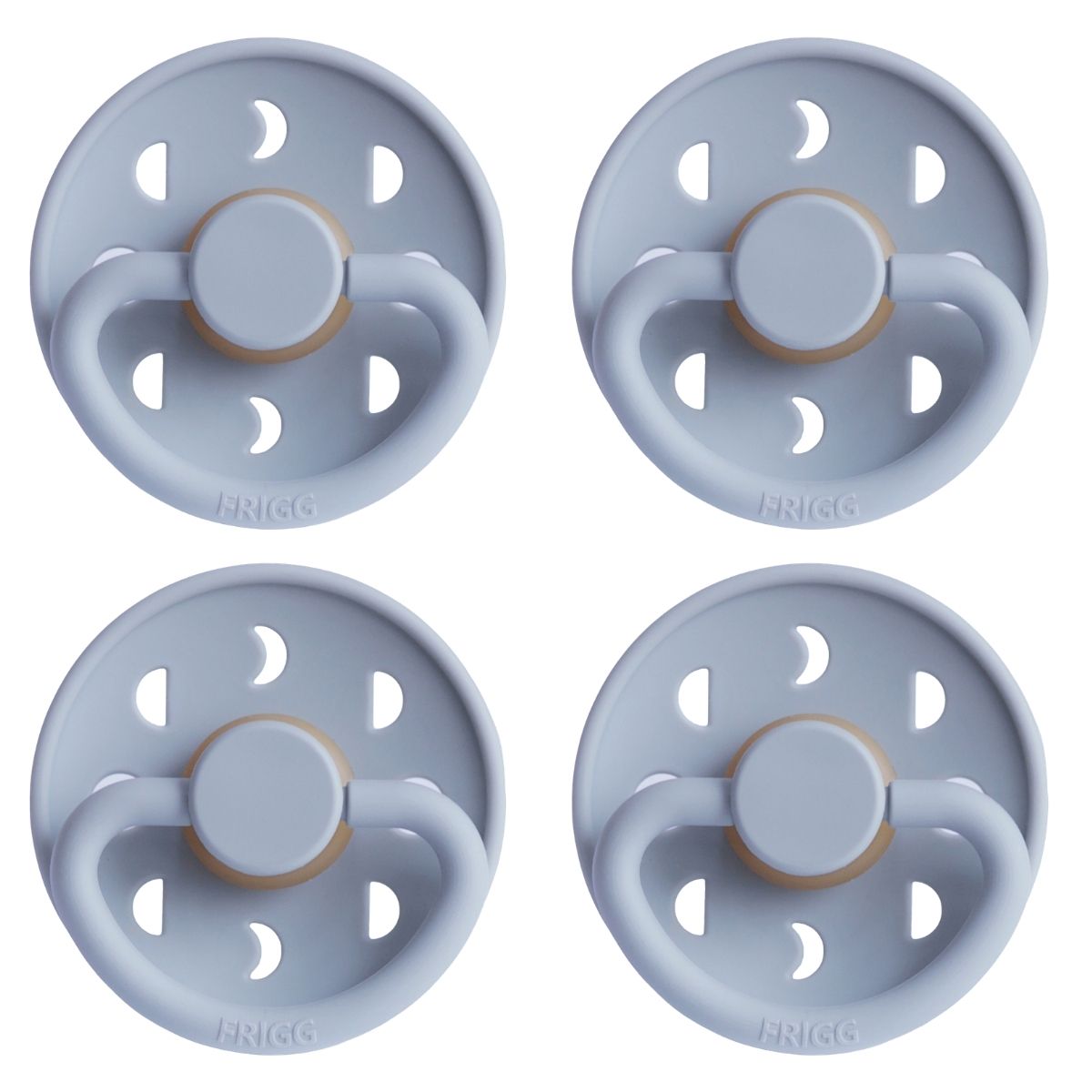 FRIGG Moon Pacifier 4 Pack Latex 0-6 months Powder Blue