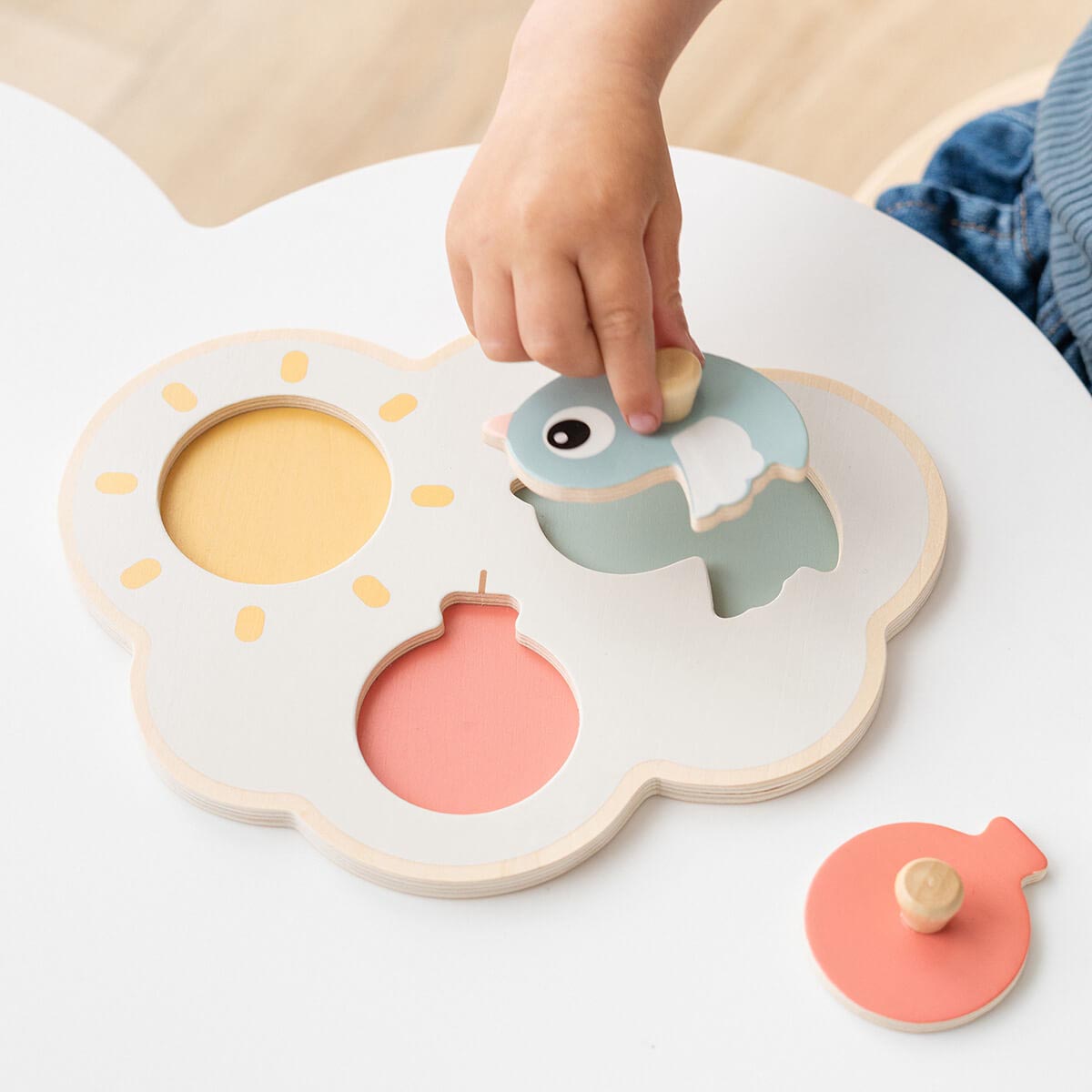 First Peg Puzzle - Happy Clouds Colour Mix - DISPLAY CLEARANCE