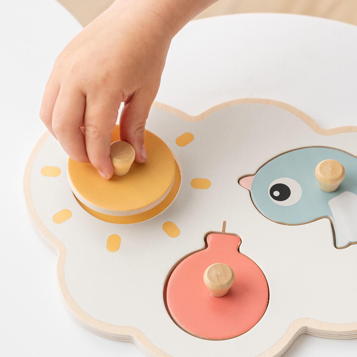 First Peg Puzzle - Happy Clouds Colour Mix - DISPLAY CLEARANCE