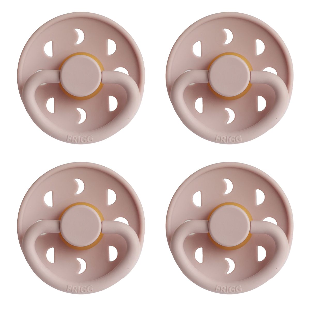 FRIGG Moon Pacifier 4 Pack Latex 0-6 months Blush