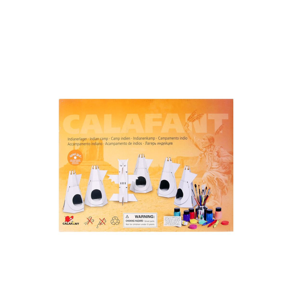 Calafant Indian Camp Carboard Construction Toy - Level 3