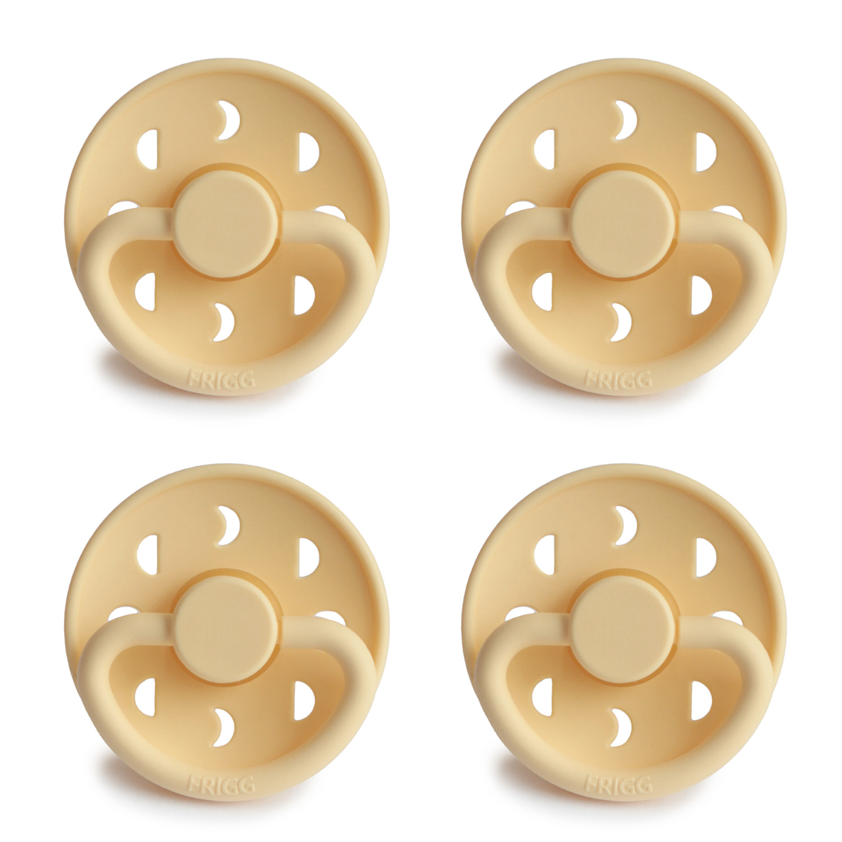 FRIGG Moon Pacifier 4 Pack Latex 6-18 months Daffodil