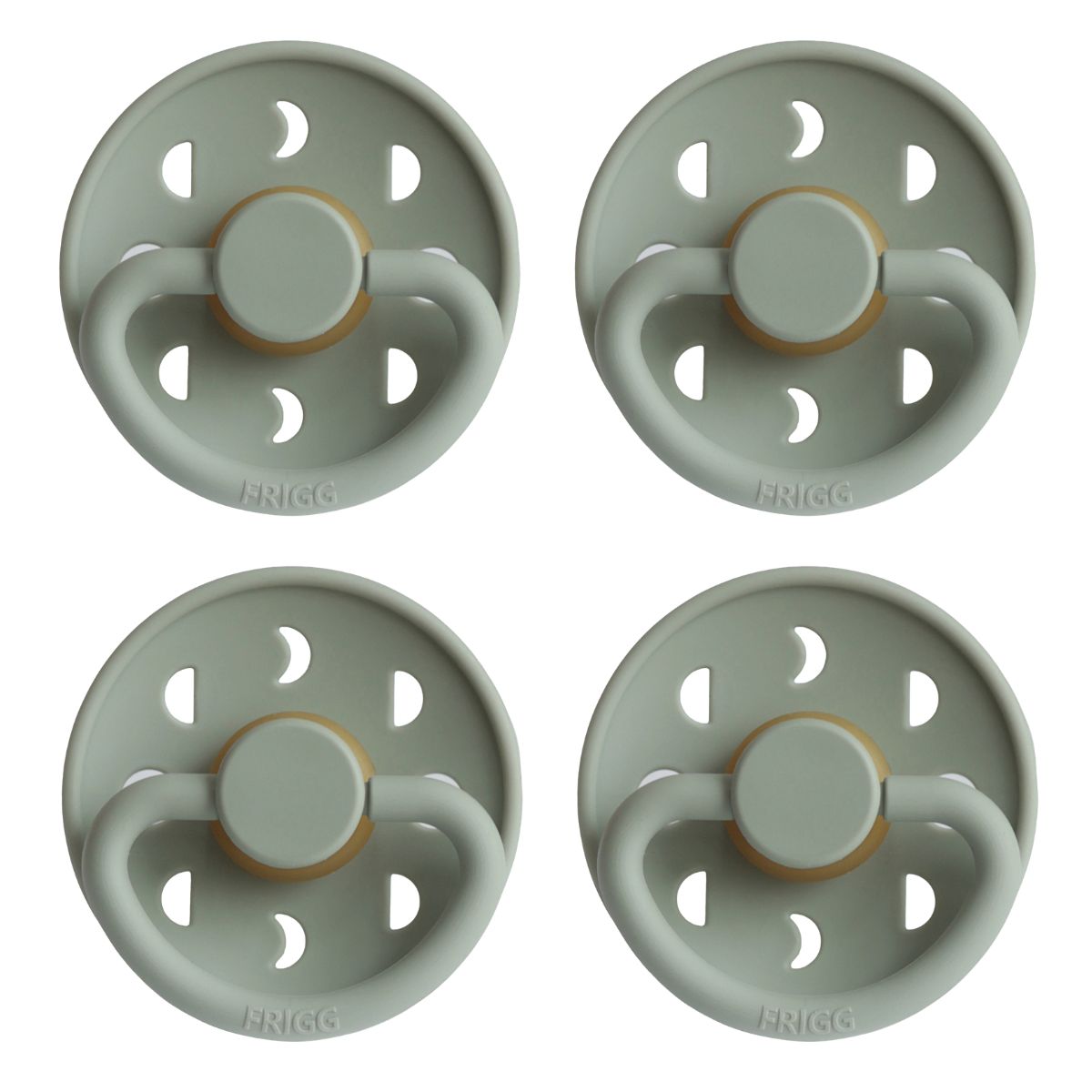 FRIGG Moon Pacifier 4 Pack Latex 6-18 months Sage