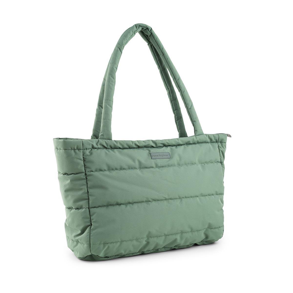 Done by Deer Qulited Changing Tote Green
