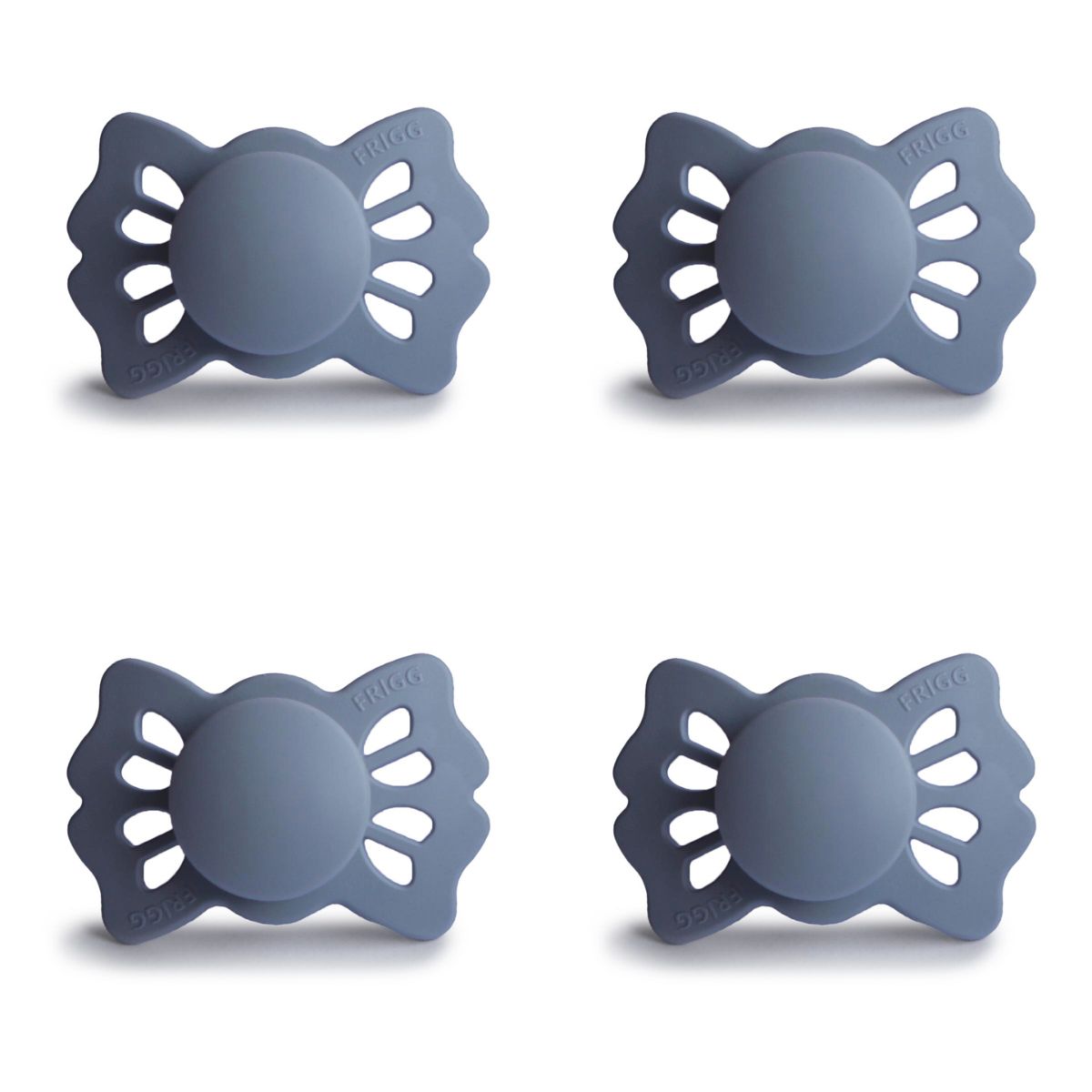 FRIGG Lucky Pacifier 4 Pack Silicone 0-6months Slate