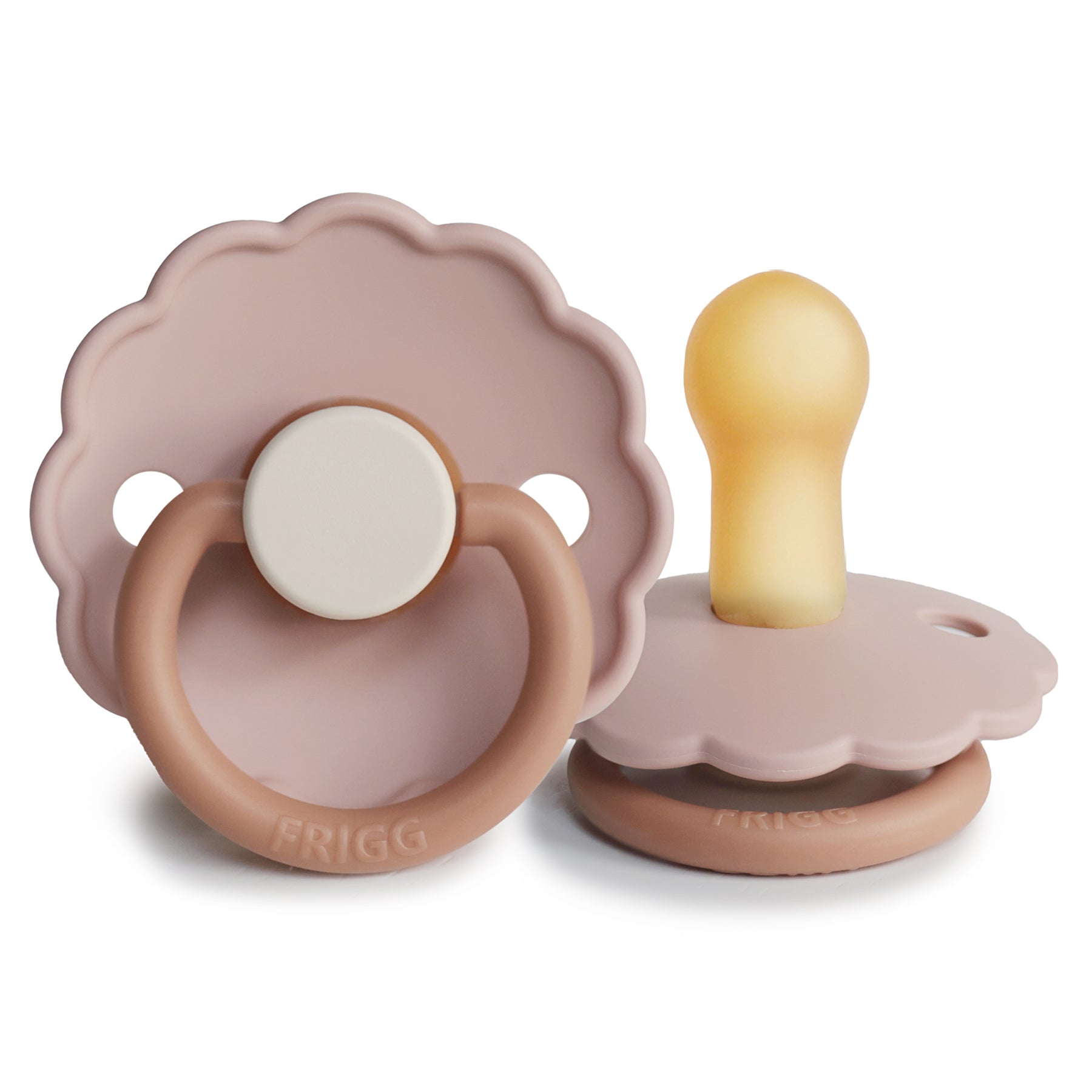 FRIGG Daisy Pacifier 4 Pack Latex 6-18 months Biscuit