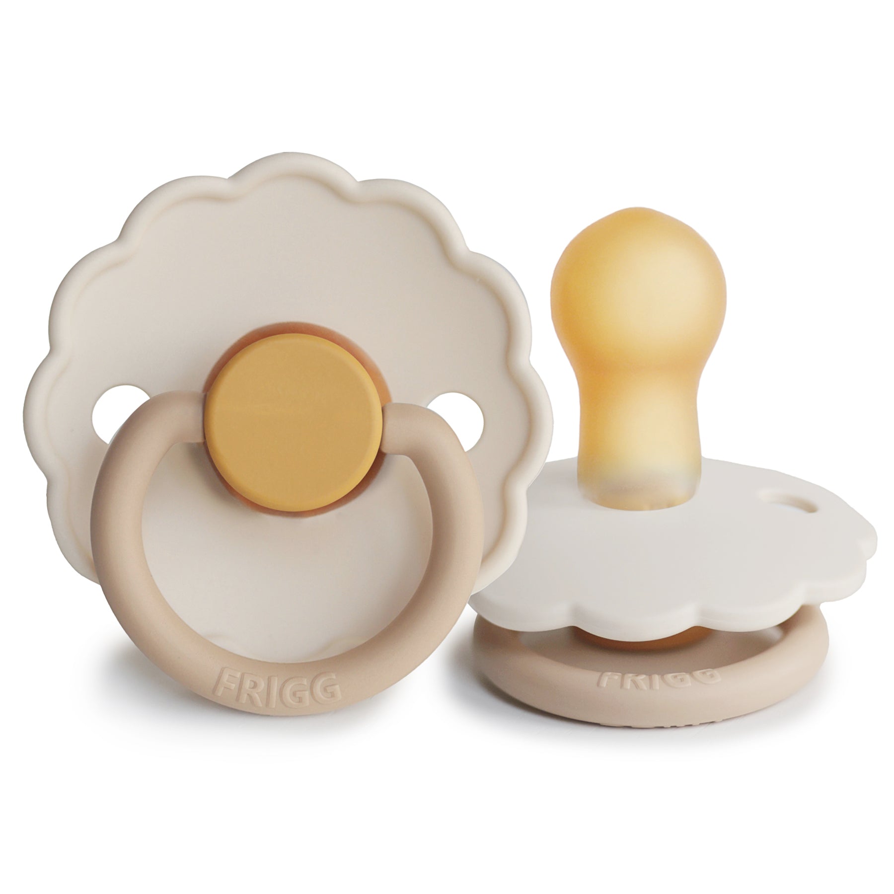 FRIGG Daisy Pacifier 4 Pack Latex 0-6 months Chamomille