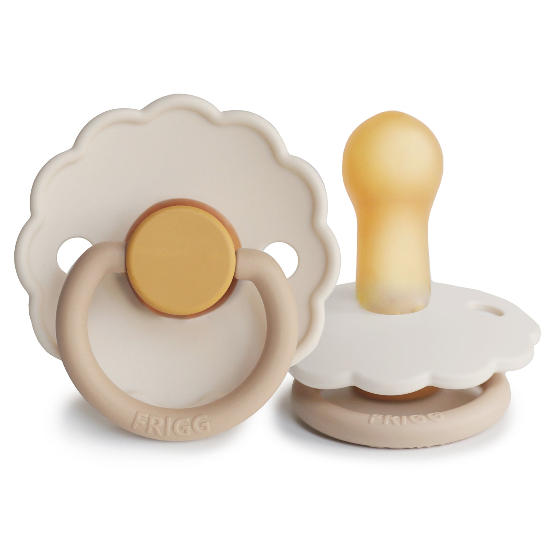 FRIGG Daisy Pacifier 4 Pack Latex 6-18 months Chamomille