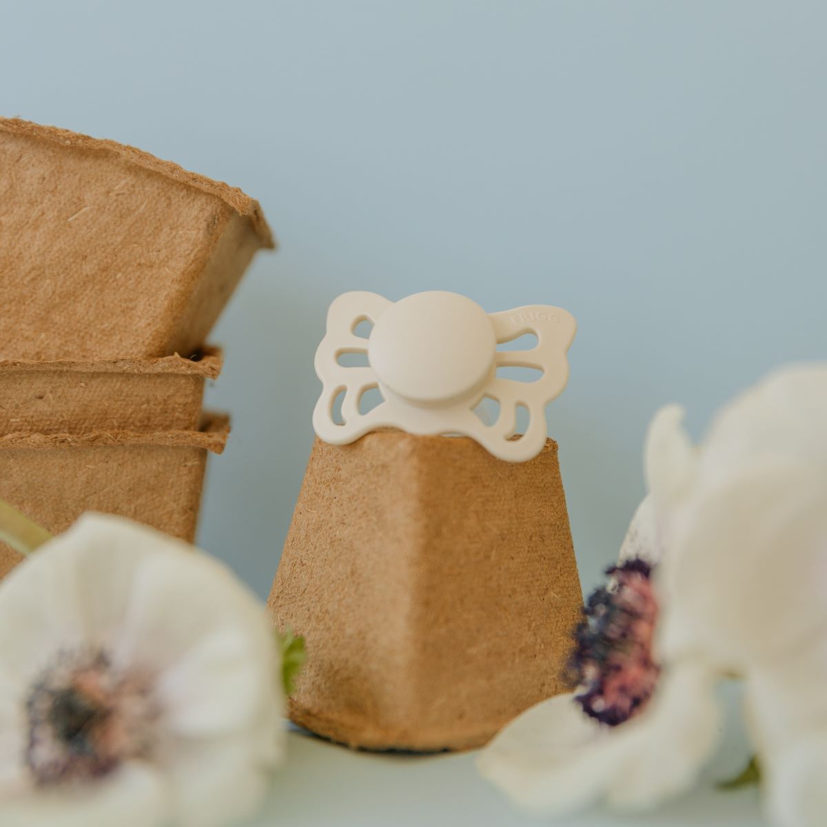 FRIGG Butterfly Pacifier 4 Pack Silicone 0-6months Cream