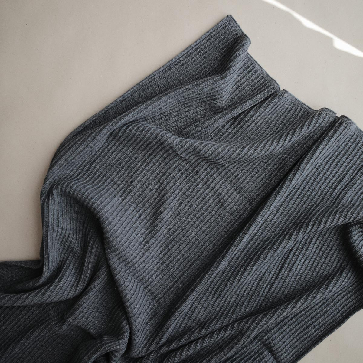 Mushie Knitted Ribbed Baby Blanket