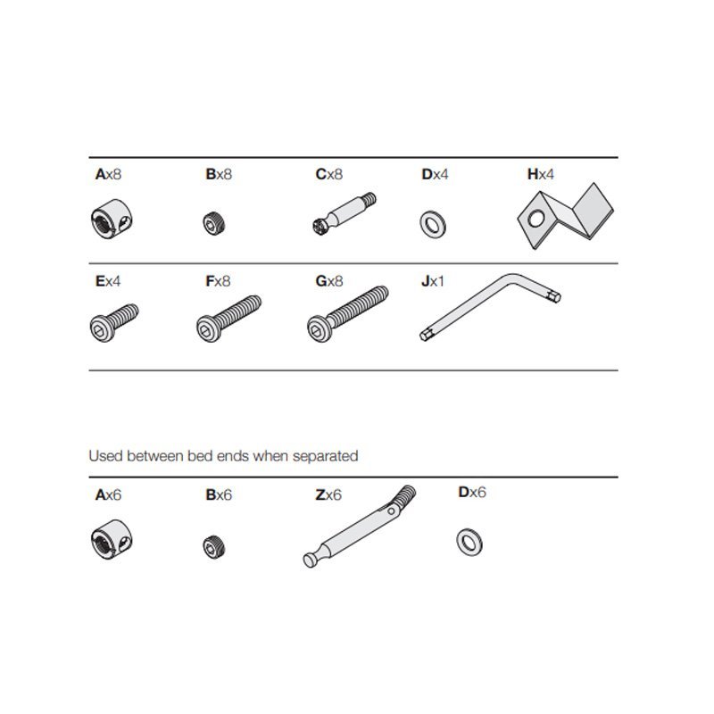 Leander Classic Cot Hardware Kit