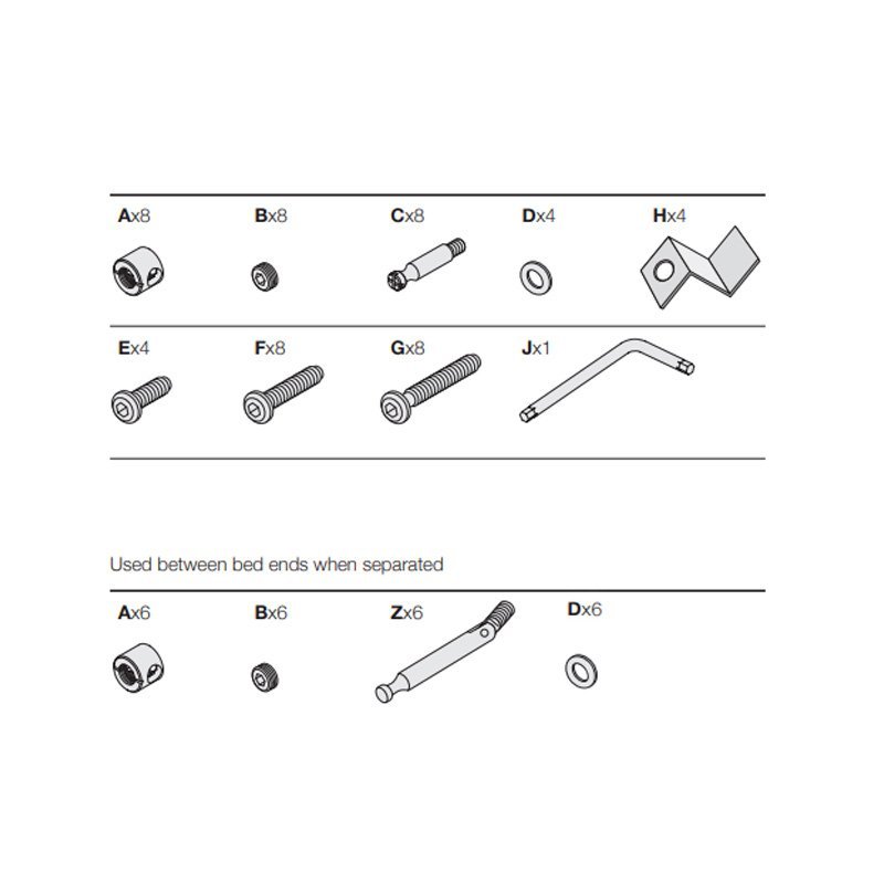 Leander Classic Cot Hardware Fittings