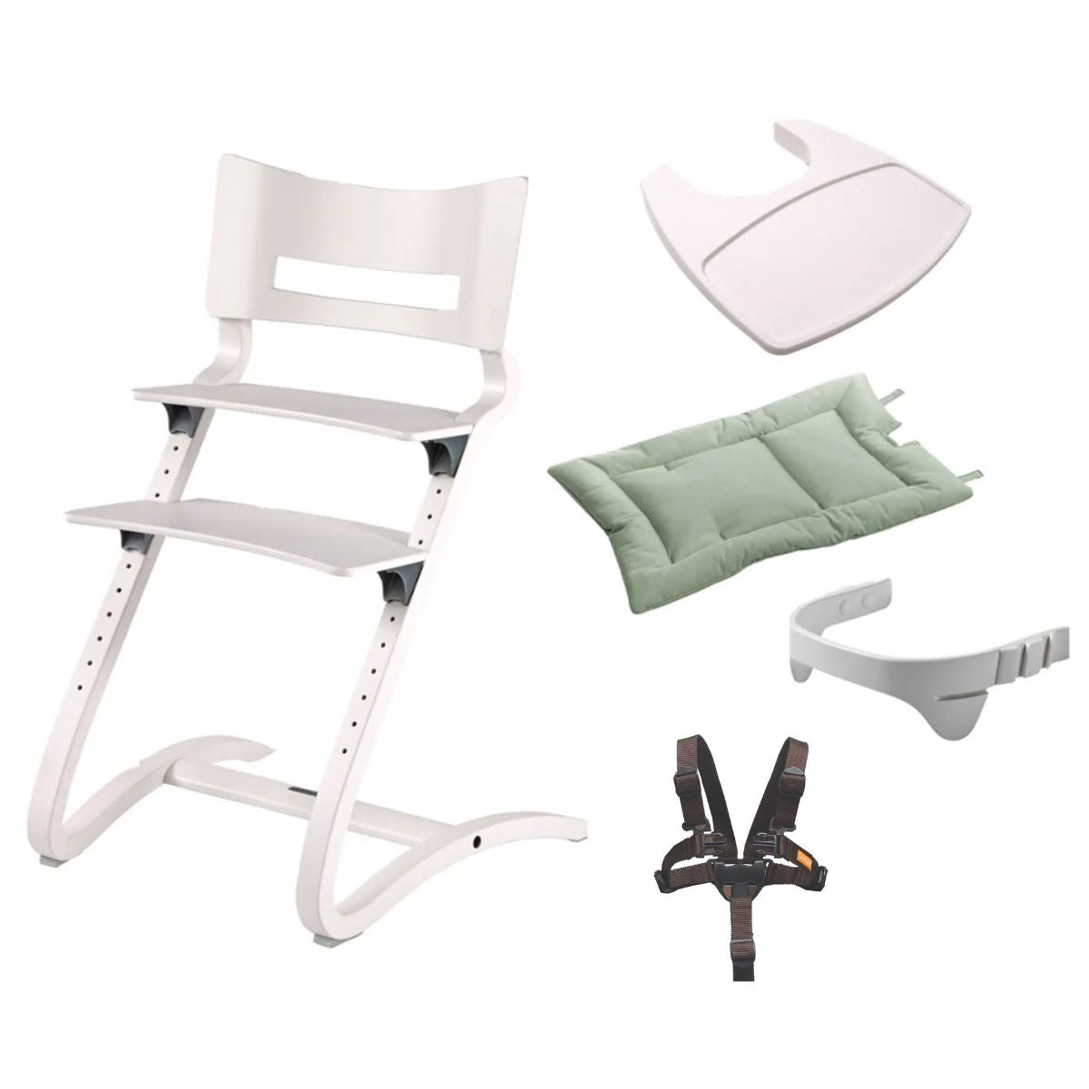 Leander High Chair Bundle White