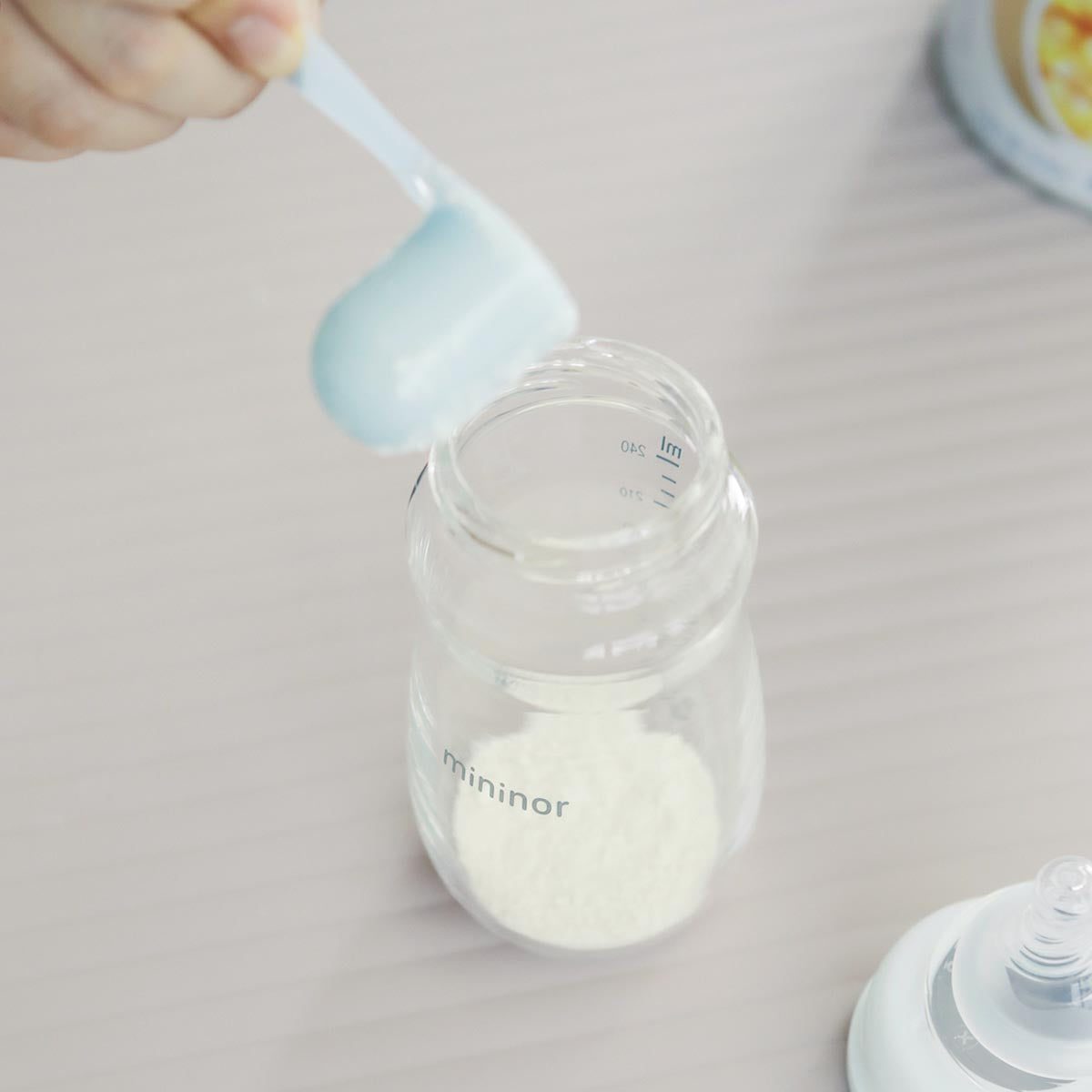 Mininor Baby Bottle - Glass 240 ml 3mth+
