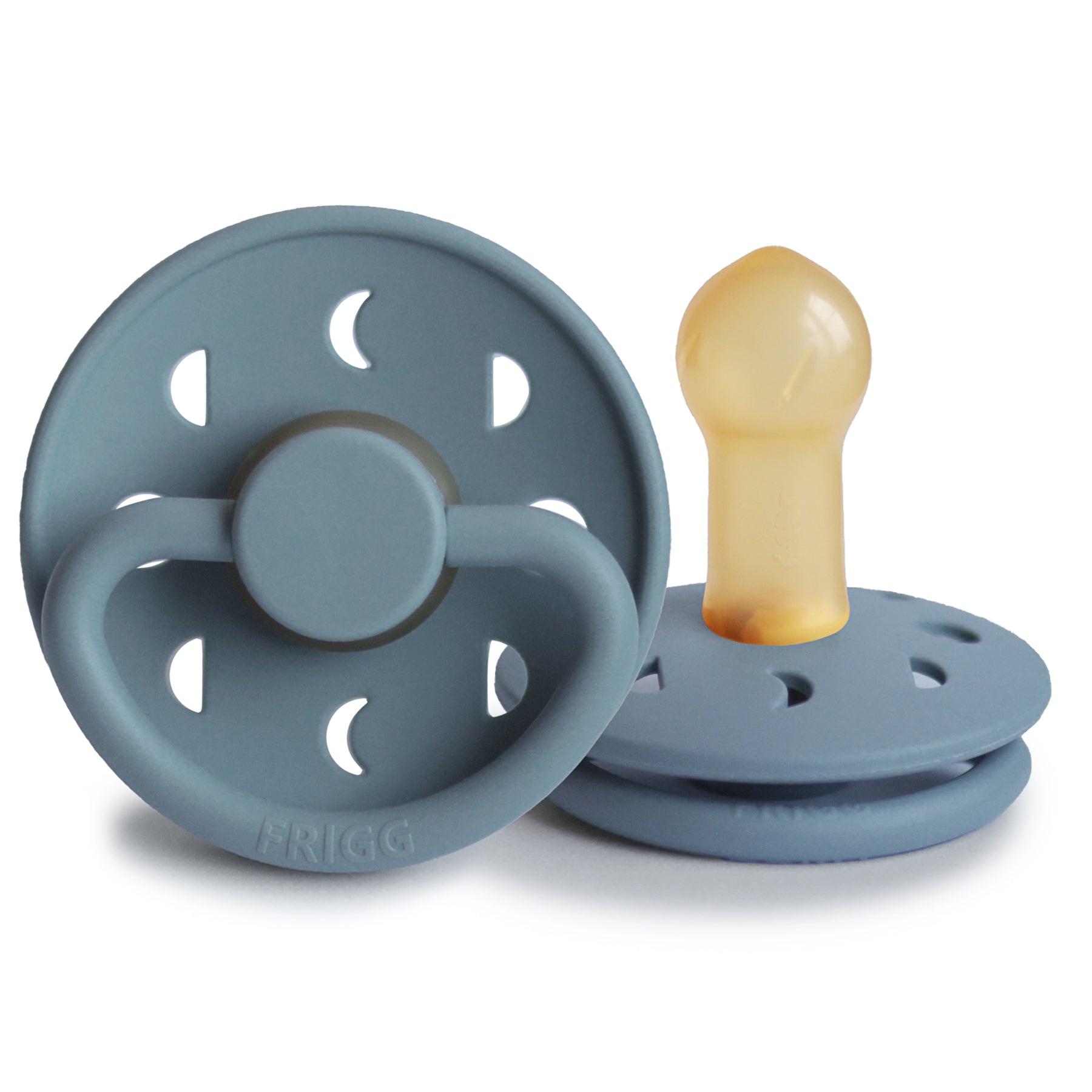 FRIGG Moon Pacifier 4 Pack Latex 6-18 months Stone Blue