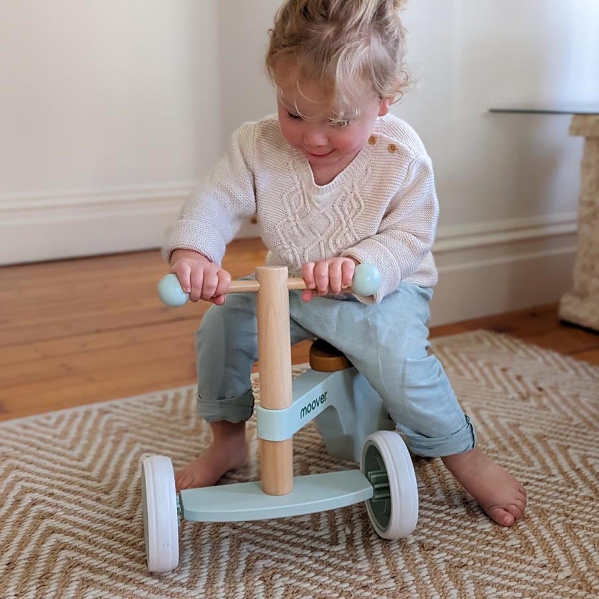 Moover Ride On Bike Green & Pink- Ex Display