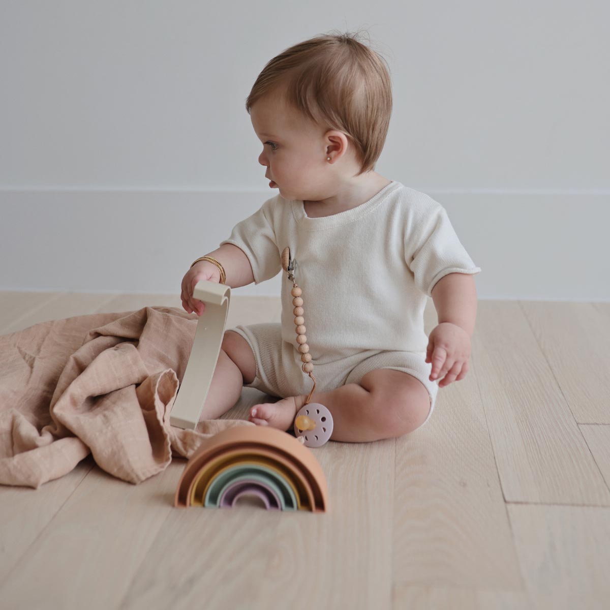 Mushie Rainbow Stacker CLEAR DISPLAY ITEM