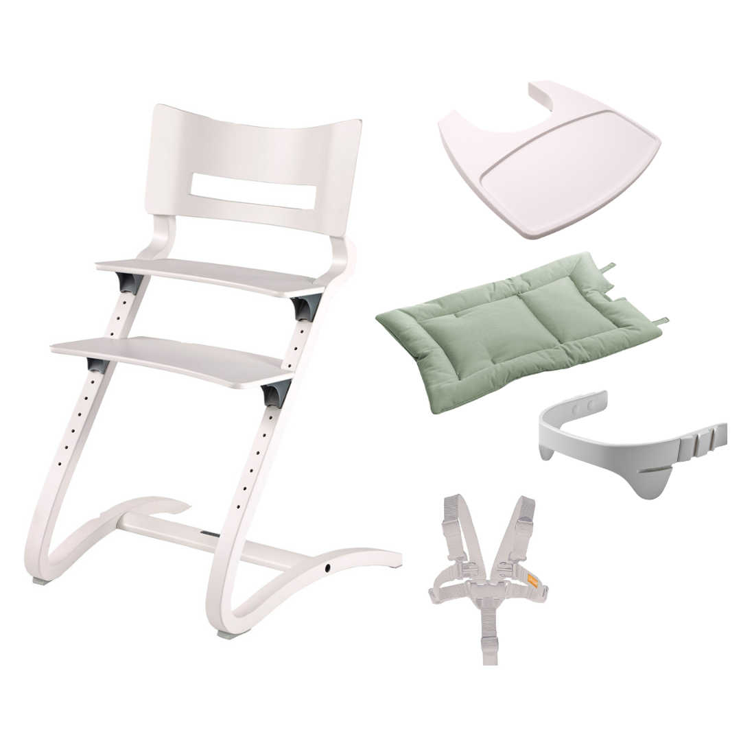 Leander High Chair Bundle White