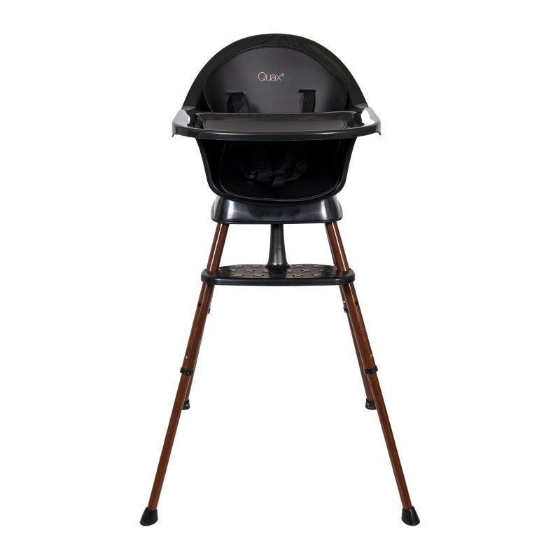 Quax Ultimo 3 High Chair BLACK/WALNUT - SHOWROOM CLEARANCE