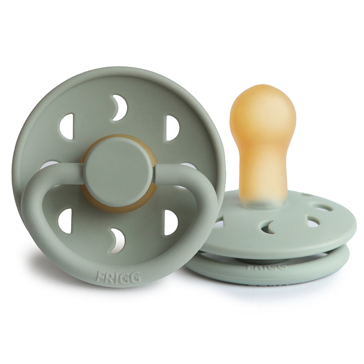 FRIGG Moon Pacifier 4 Pack Latex 6-18 months Sage