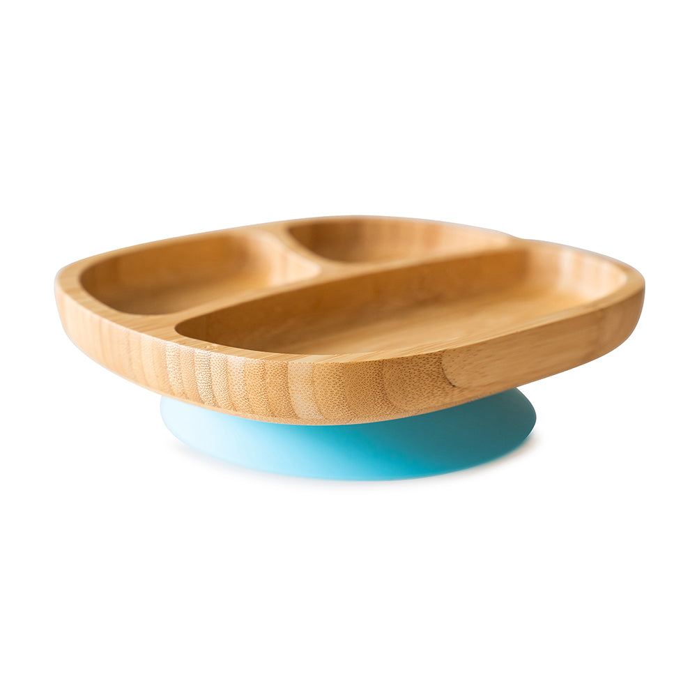 Eco Rascals Organic Bamboo Toddler Plate Blue DISPLAY CLEARANCE