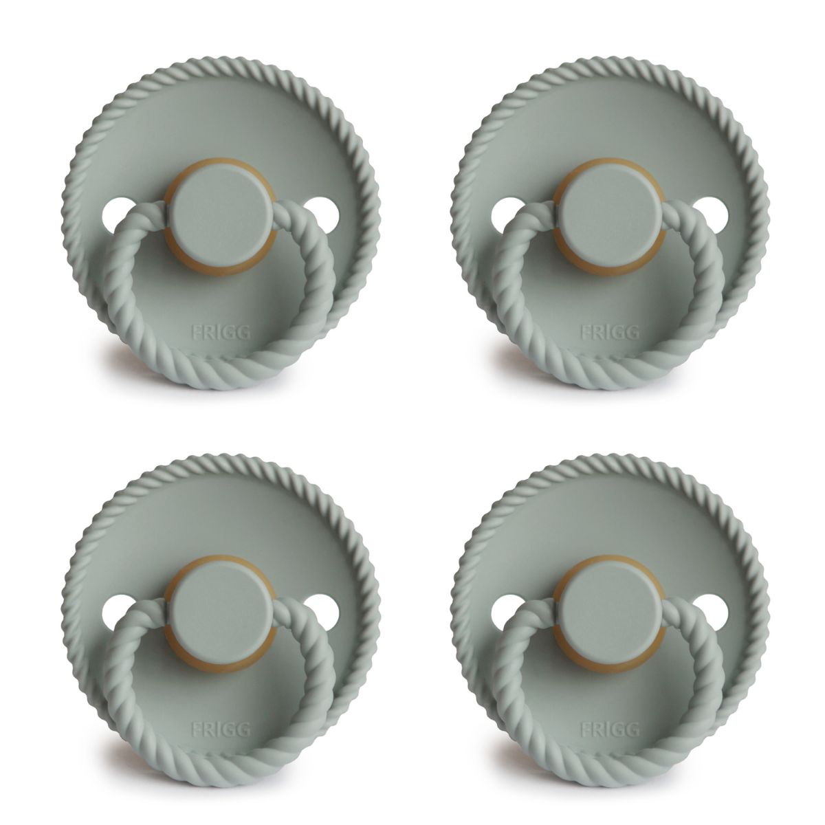 FRIGG Rope Pacifier 4 Pack Latex 0-6 months Sage