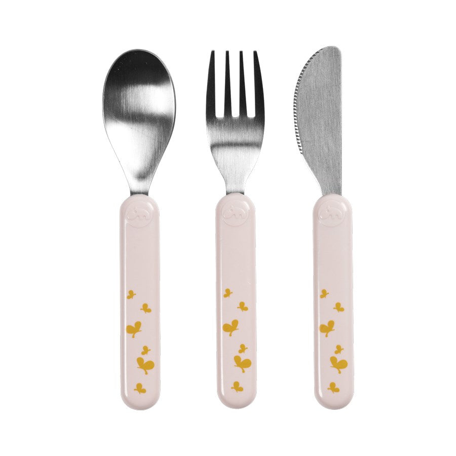 Done by Deer Cutlery Set - Powder/Gold - DISPLAY CLEARANCE