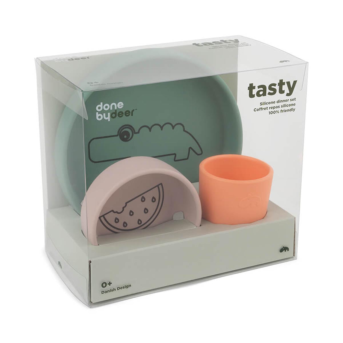 Silicone Dinner Set Croco Colour Mix - OUTLET CLEARANCE