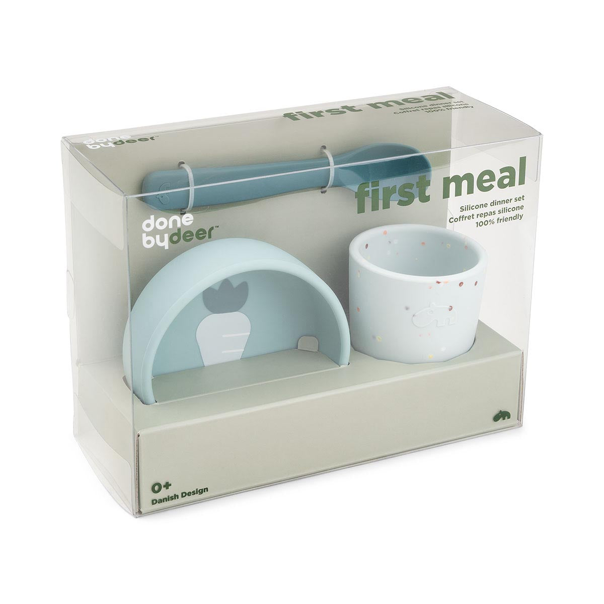 Silicone First Meal Set - BLUE Showroom CLEARANCE