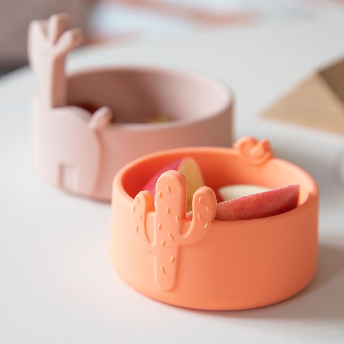 Done by Deer Silicone Bowl Set - Powder/Coral CLEARANCE