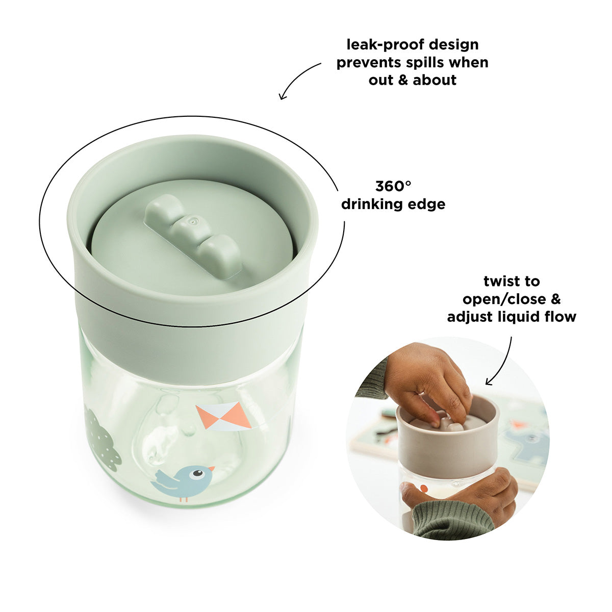 Done by Deer Learning Cup 360° Green