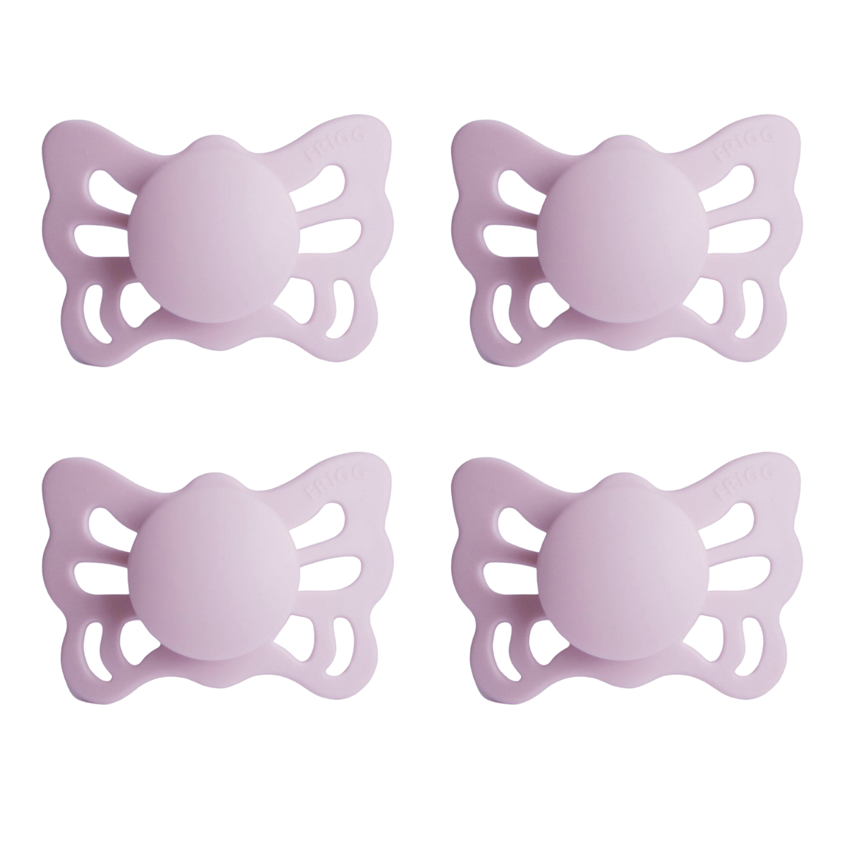 FRIGG Butterfly Pacifier 4 Pack Silicone 0-6months Lilac