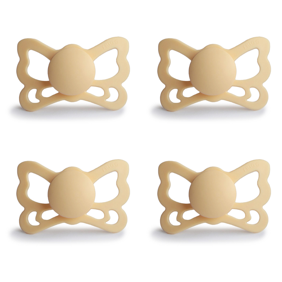 FRIGG Butterfly Pacifier 4 Pack Silicone 6-18months Daffodil