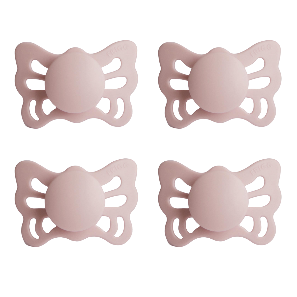 FRIGG Butterfly Pacifier 4 Pack Silicone 0-6months Blush