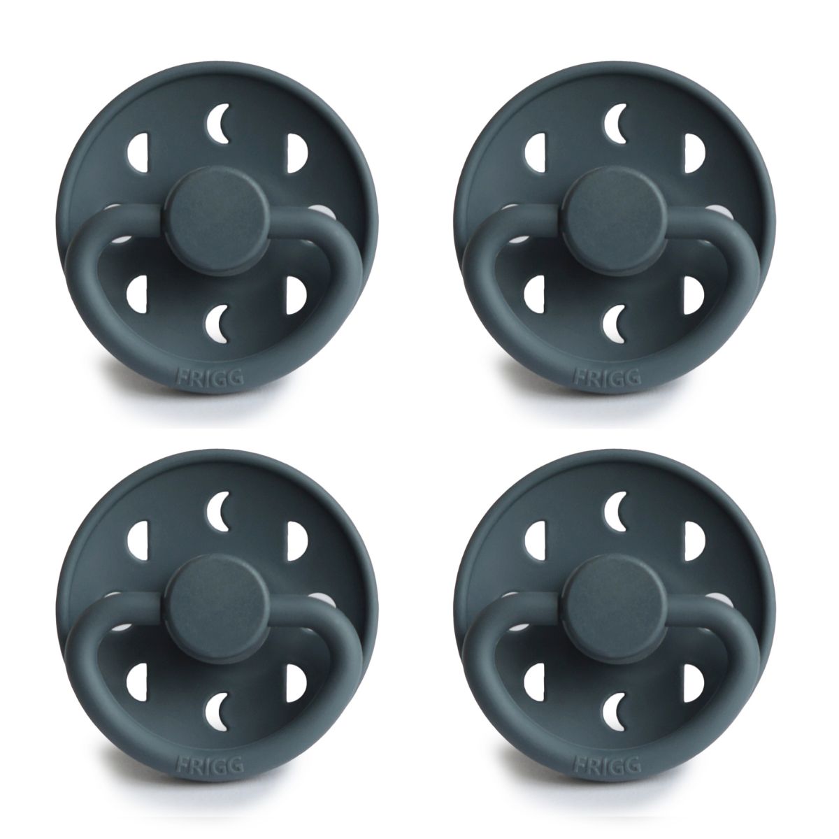 FRIGG Moon Pacifier 4 Pack Latex 0-6months Slate